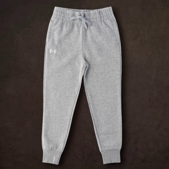 UNDER ARMOUR • Girls Rival Fleece Sweatpants Joggers - Picture 7 of 8